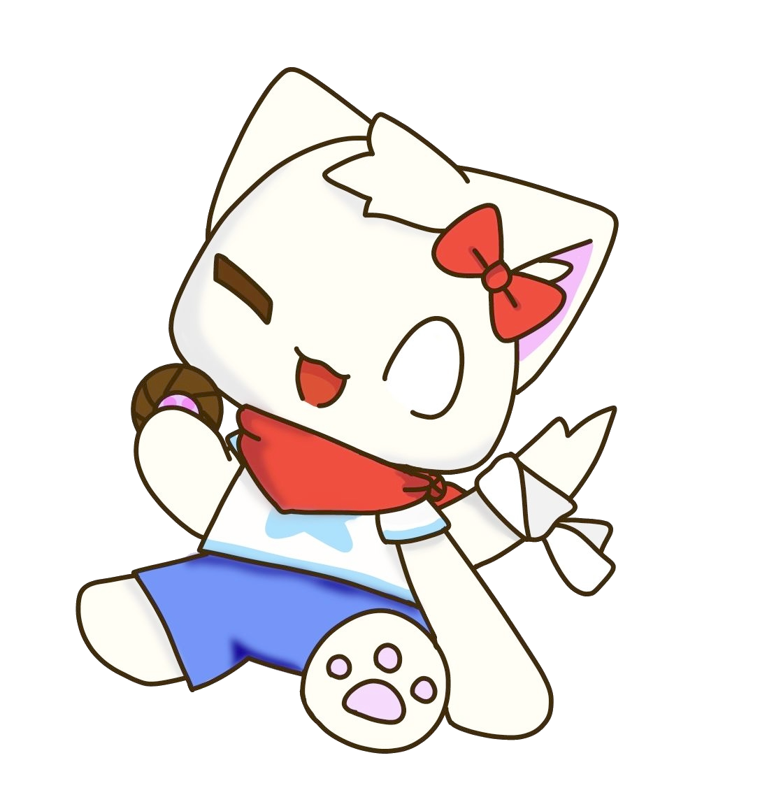 Rocky loves eating meow chocolate cookies!